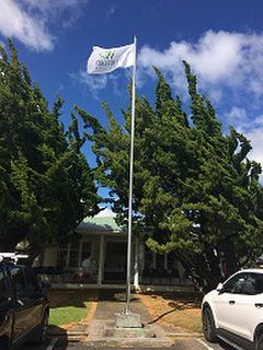The new flag at the Pavilion
