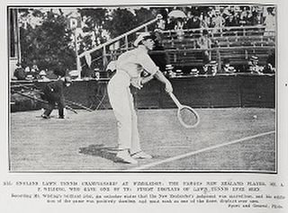 Wilding winning Wimbledon 1910 (both singles and doubles champion).