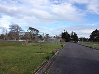 Tennis courts in Memorial Domain, winter 2014