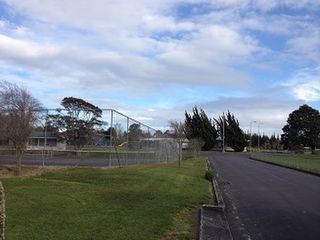 Tennis courts in Memorial Domain, winter 2014