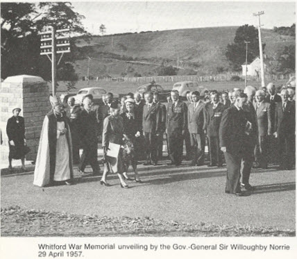 Opening of the new Whitford War Memorial Gates and Domain 1957