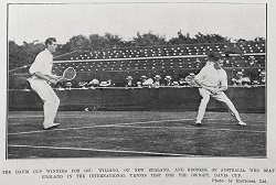Wilding and Brookes winning the Davis Cup 1907